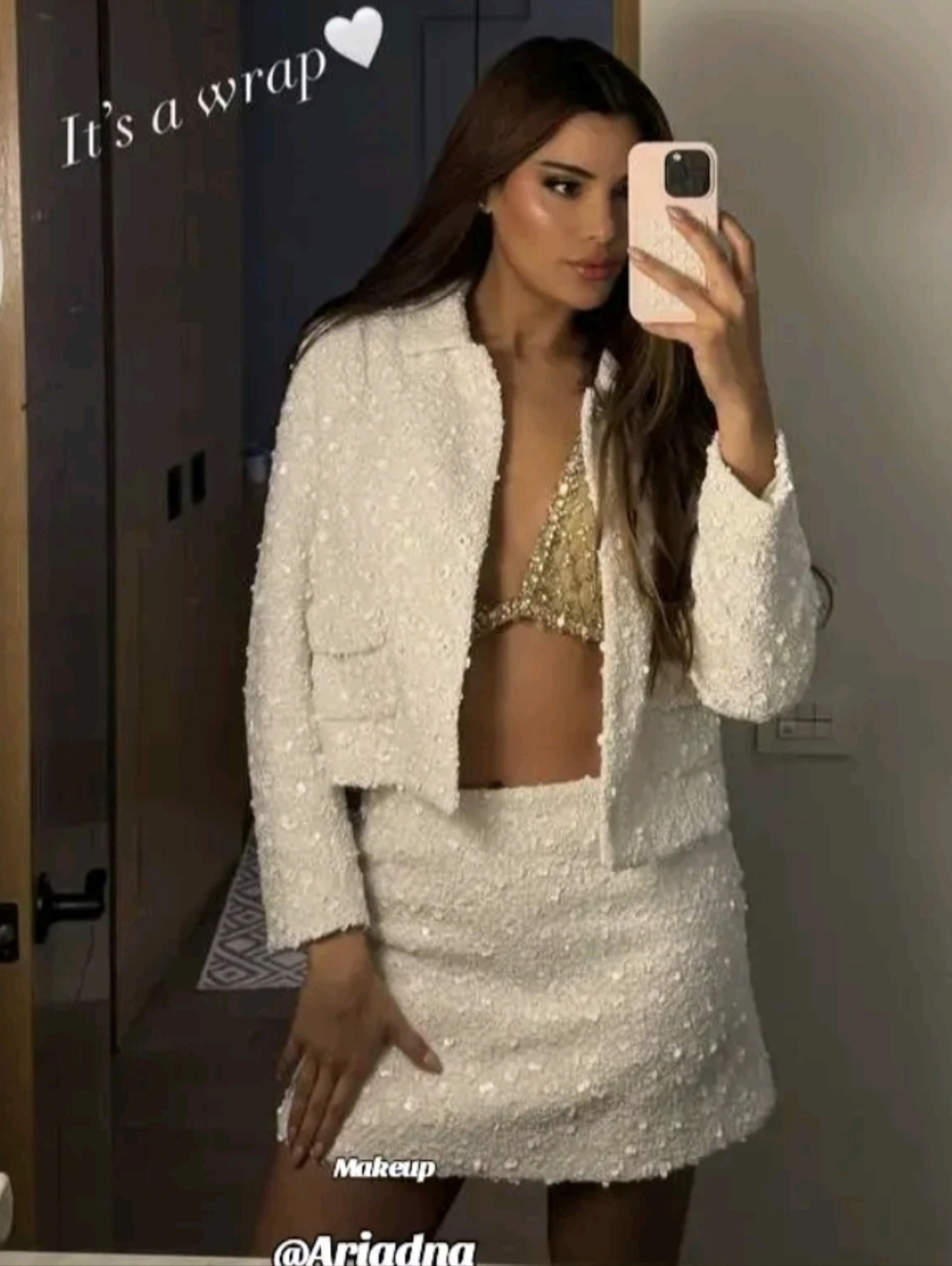 Zara 2pc Set Matching Textured sequin Beaded Jewel White Size XS and S - Picture 7 of 17